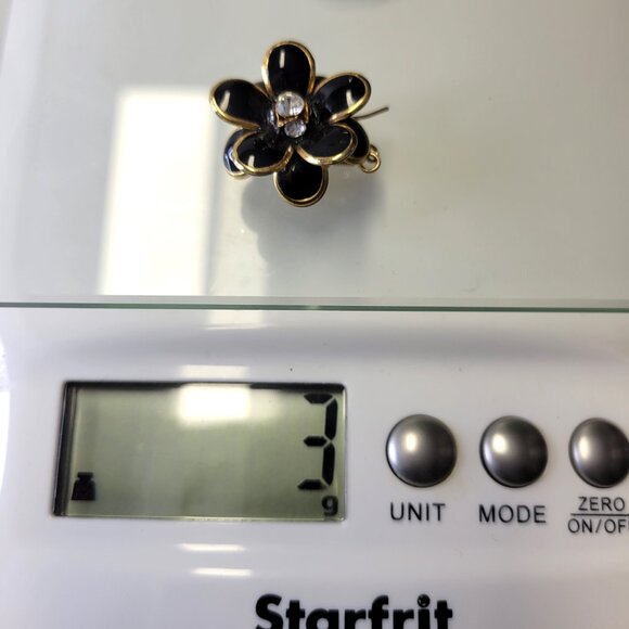 Black Flower Earrings - Picture 6 of 6